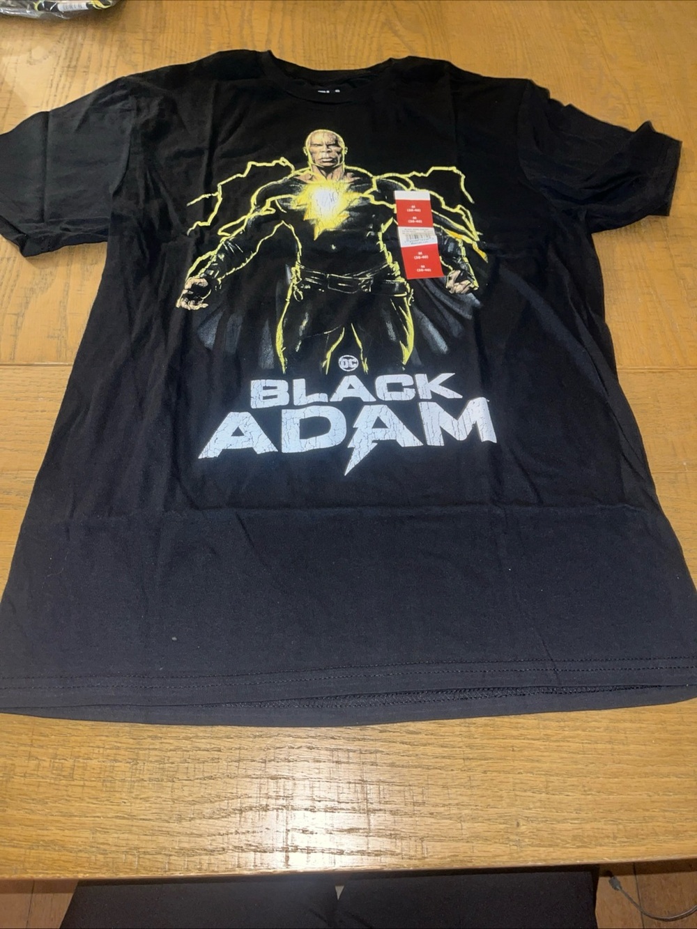 Black Adam Short Black T-Shirt Men's Medium M Dwayne "The Rock" Johnson NWT